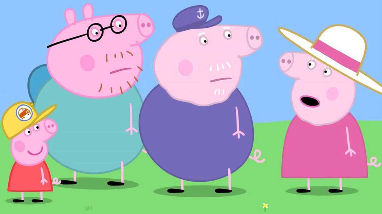 智力开发绘画玩具故事_简笔画:小猪佩奇和乔治在猪爷爷的花园里玩赛车,佩奇当赛车修理工_高清1080P在线观看平台_腾讯视频