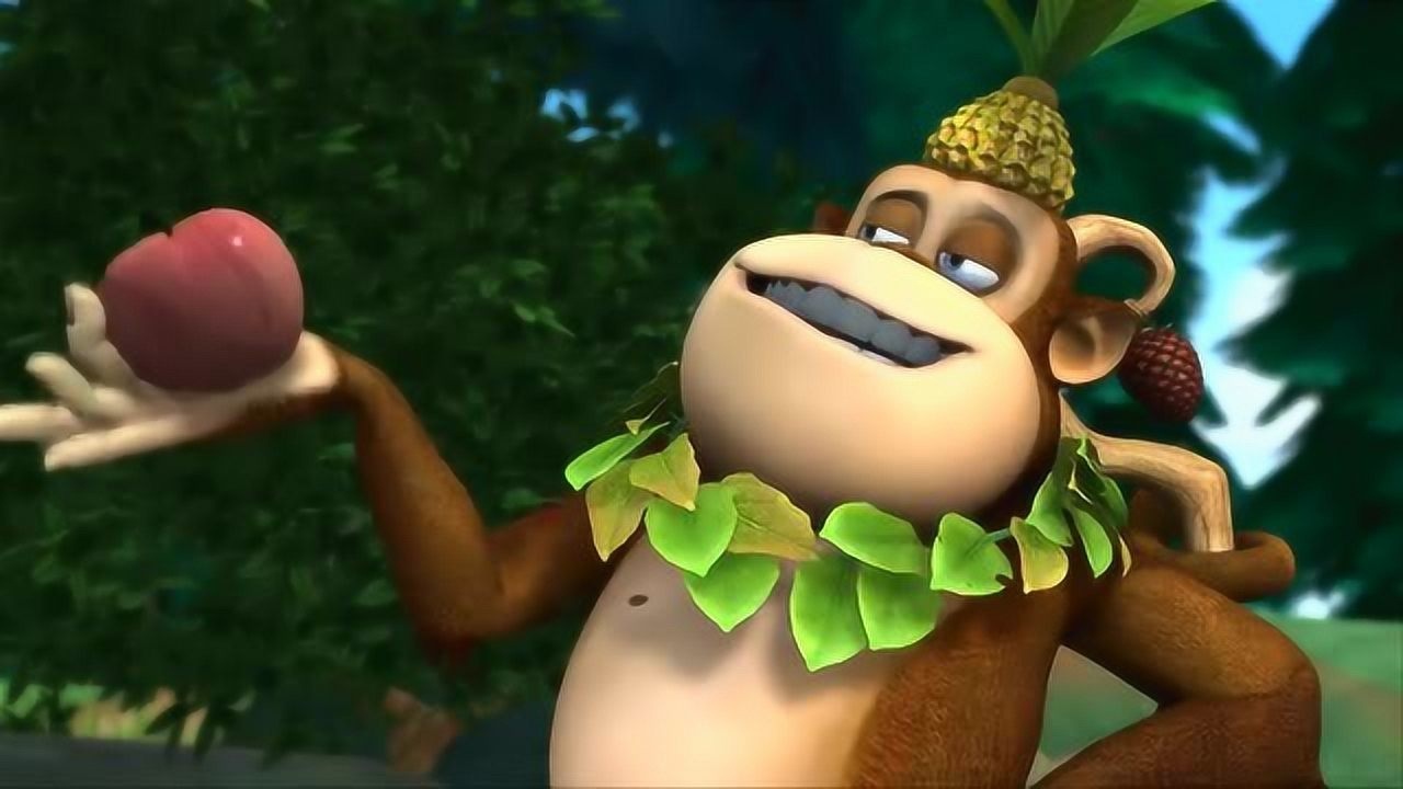 《熊出没之环球大冒险》吉吉国王偷吃熊大熊二的水果