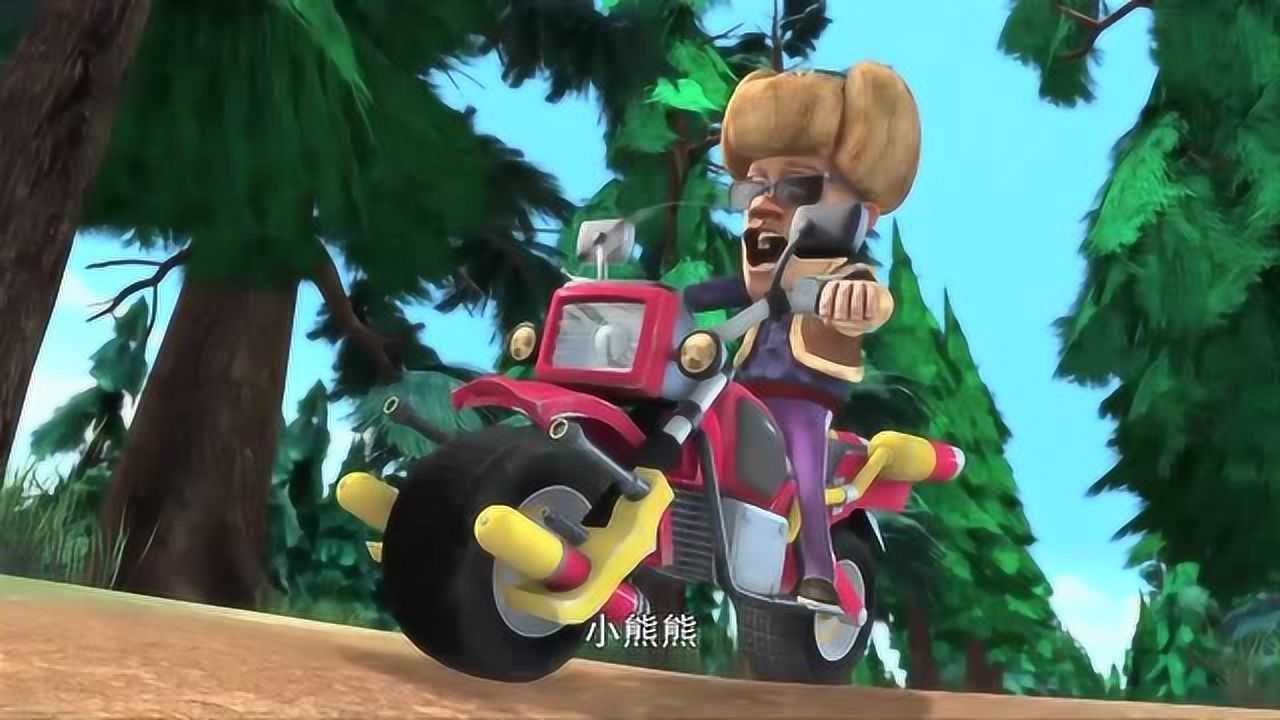 熊出没光头强的摩托车好高端