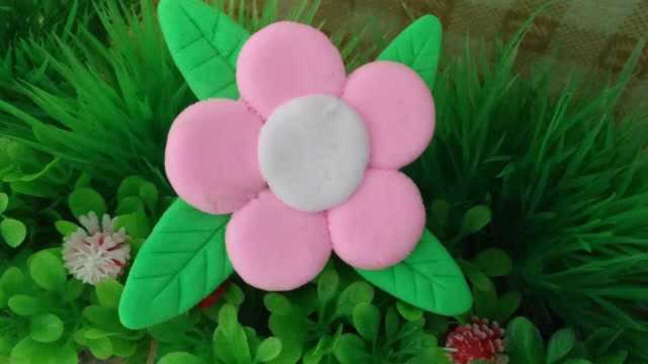 diy橡皮泥手工漂亮的小花简单又有趣