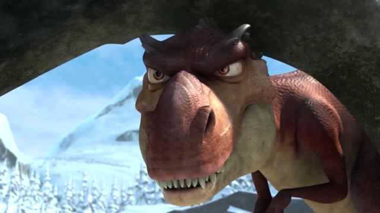 冰川时代3霸王龙来了长毛象们被吓愣了