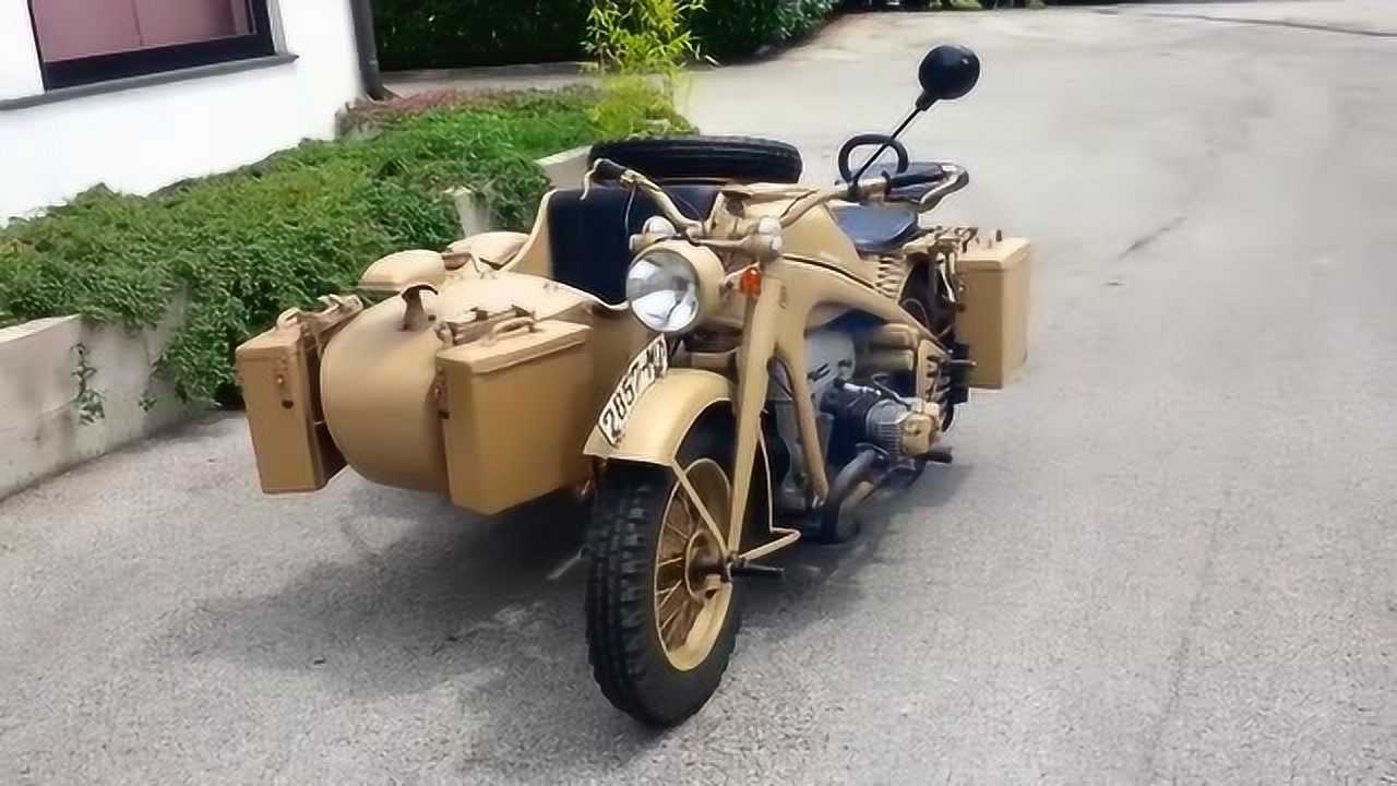 最经典的挎斗子边三轮尊达普zundappks750