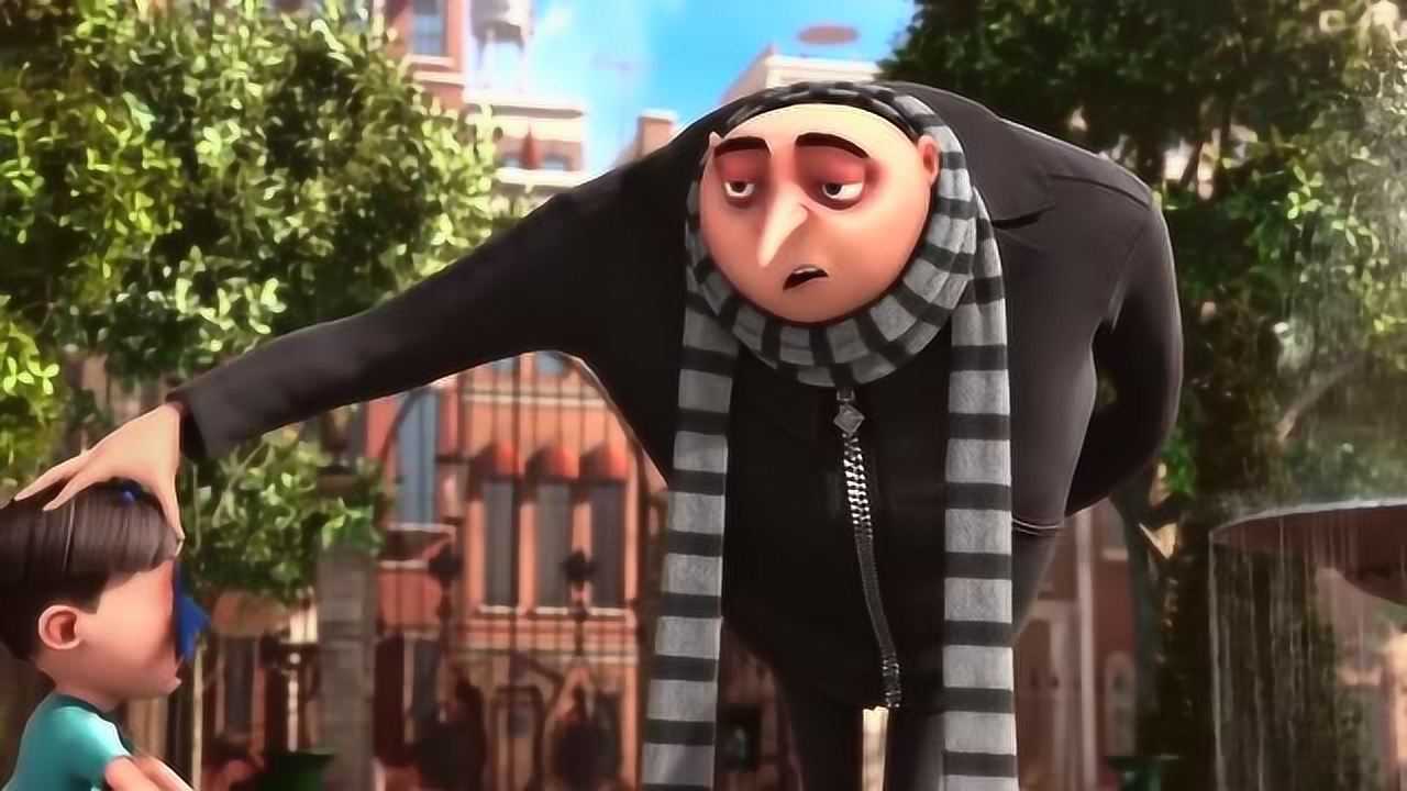 神偷奶爸格鲁一天的开始开车回到了他的黑暗别墅