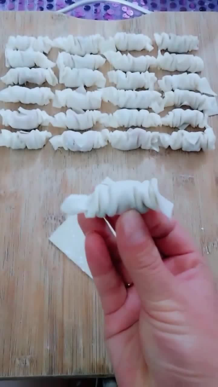 一根筷子包馄饨太漂亮啦第一次见