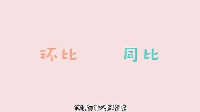 同比和环比的区别是什么