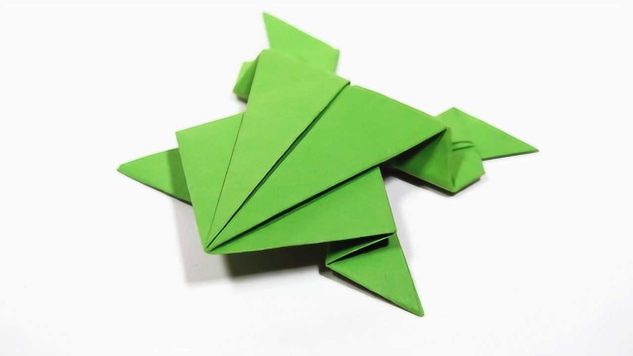 折纸青蛙,纸青蛙的折叠方法,手工折纸教学_腾讯视频
