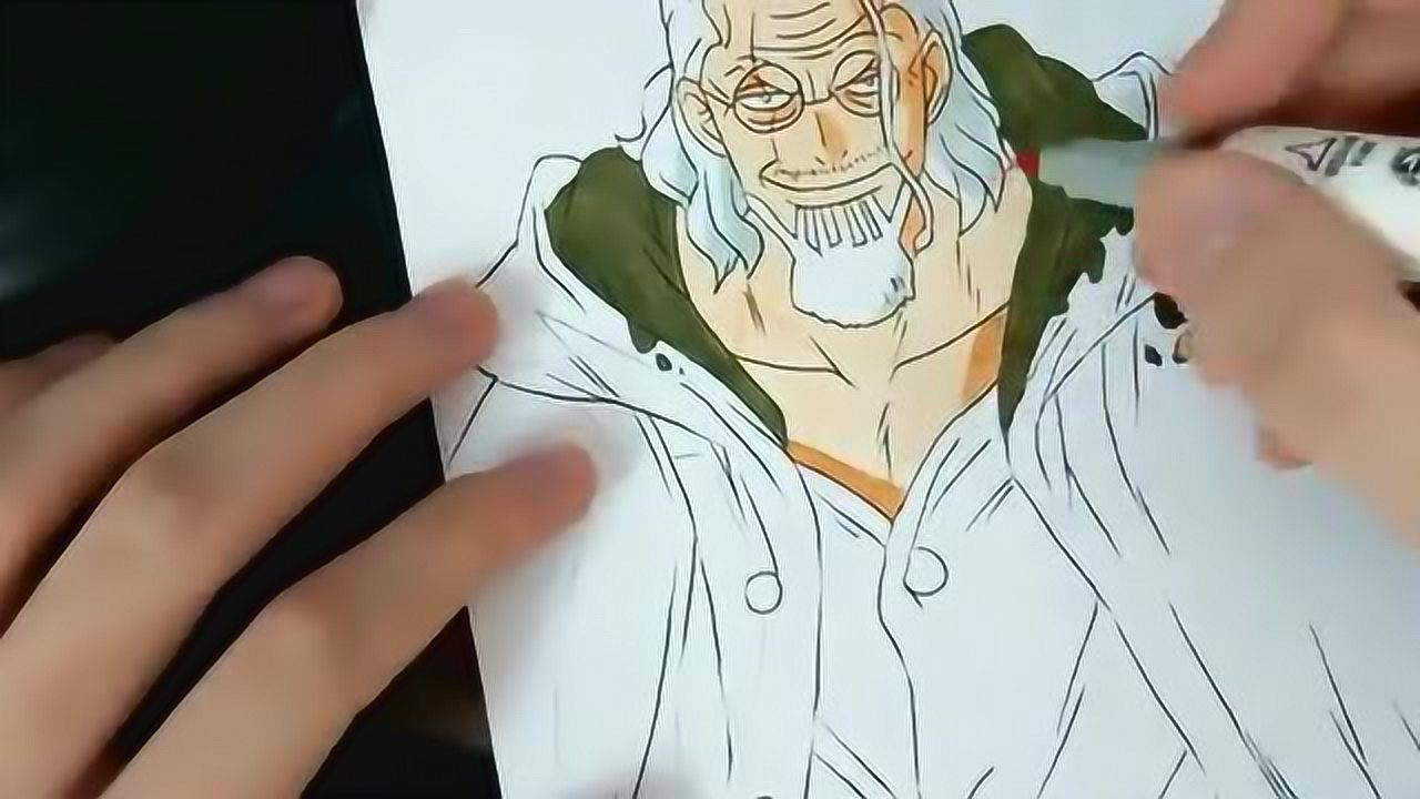 简笔画详细教程,手绘海贼王雷利