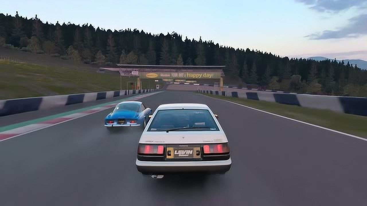 赛车游戏gtsport丰田ae86赛车红牛赛道游戏演示