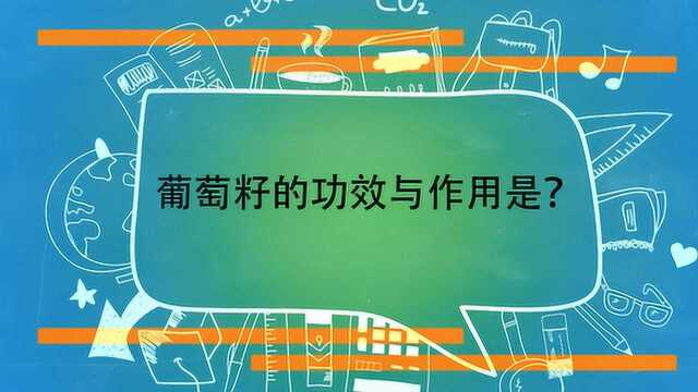 葡萄籽的功效与作用是?