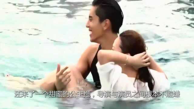 王大陆裸泳 “太辣眼”, 热吻已婚人妻导演,根本不害臊