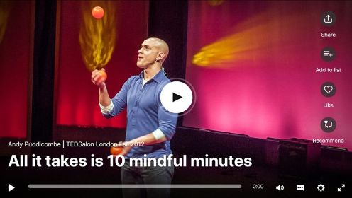 双语字幕TED演讲：一切只需要10分钟的专注！