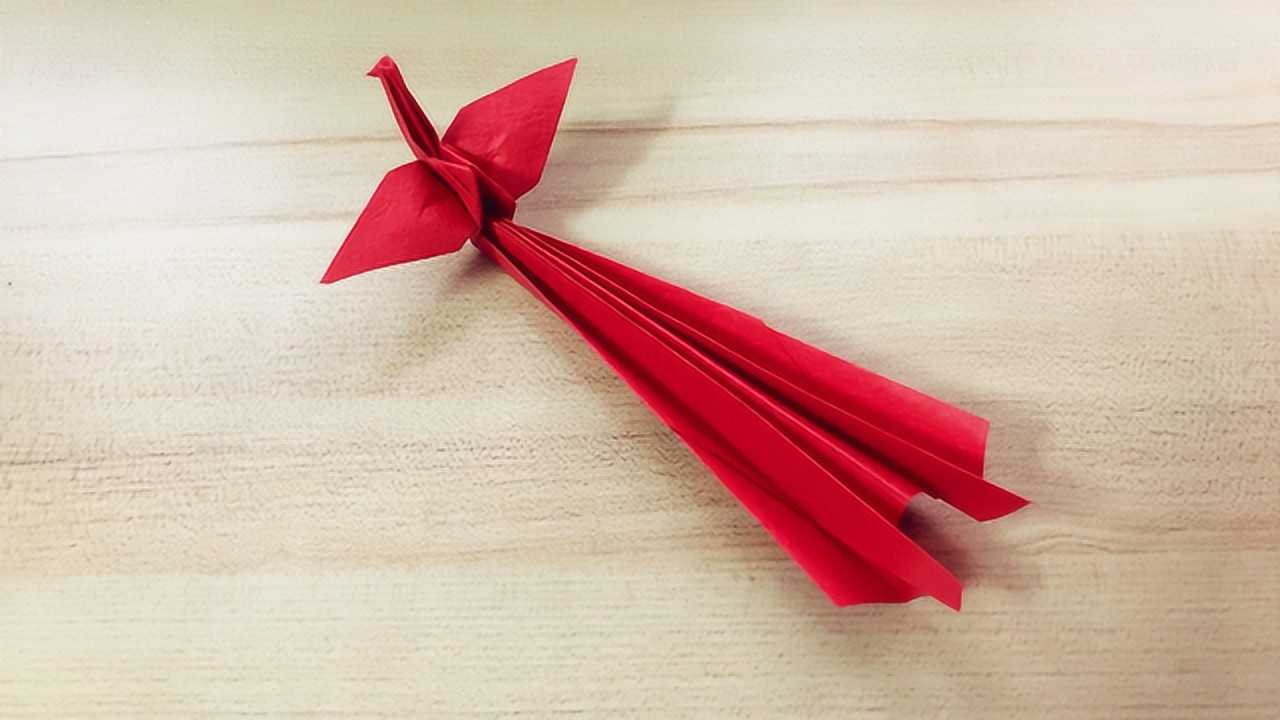 创意折纸手工——用纸折《香蜜》中旭凤变的纸凤凰