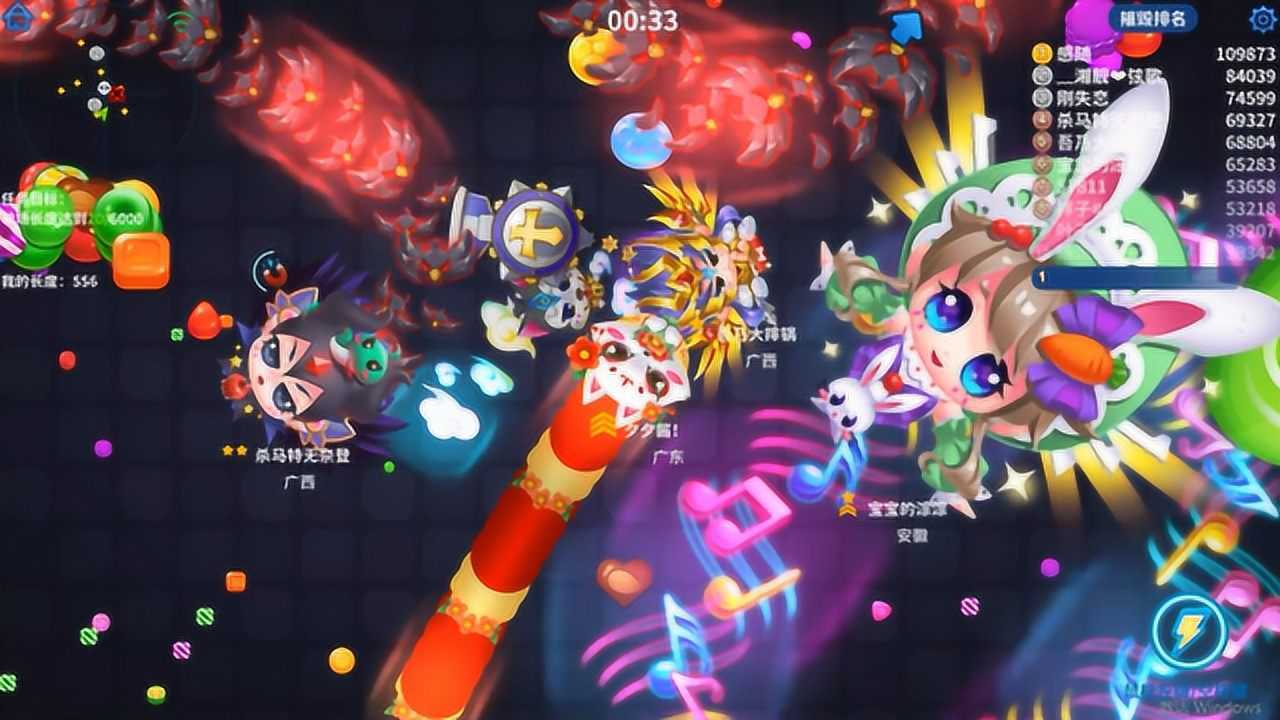 蛇蛇争霸:超级好玩的大头蛇模式,小夕跟没见过世面一样一直送死