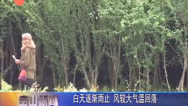 白天逐渐雨止,风较大气温回落