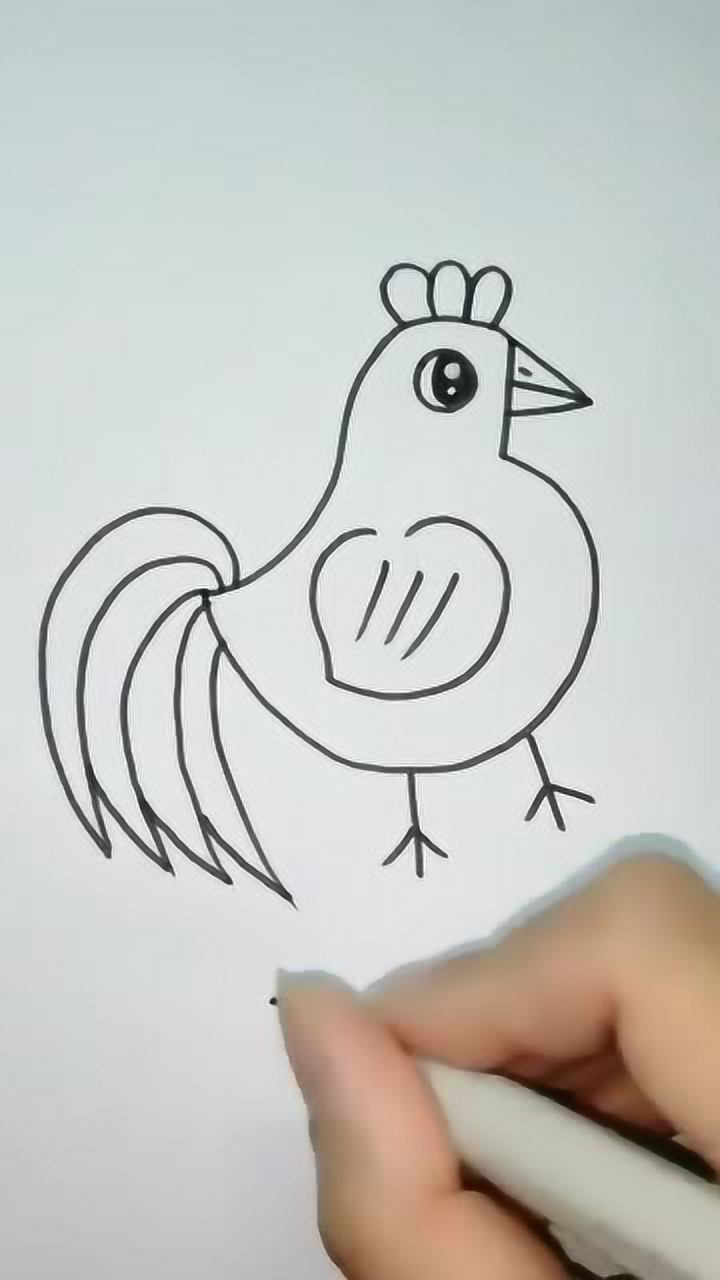 数字公鸡简笔画图片