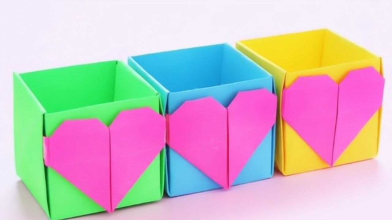 折纸手工简单小盒子图片