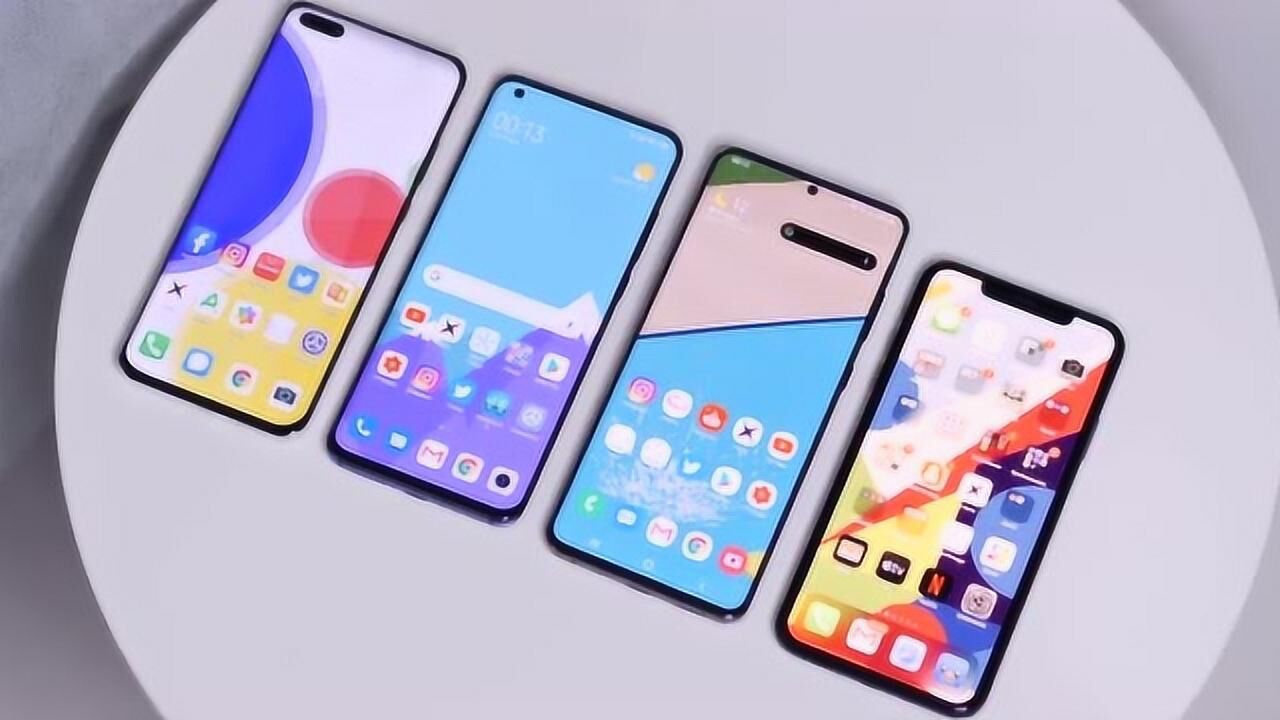 小米10,s20 ultra,华为p40 pro,11 pro正面对比