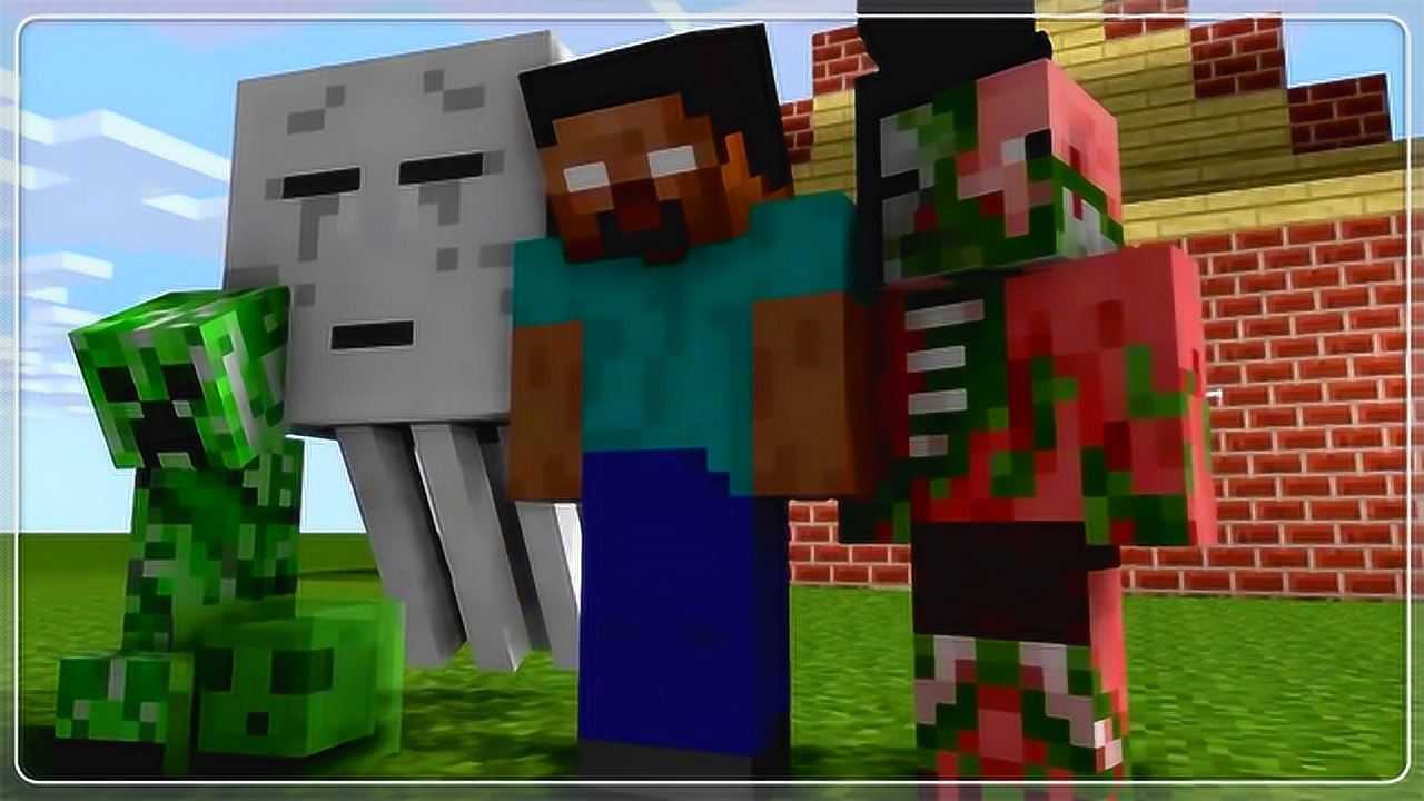 我的世界怪物学校 僵尸挂了,除了猪人怪物们都很伤心!