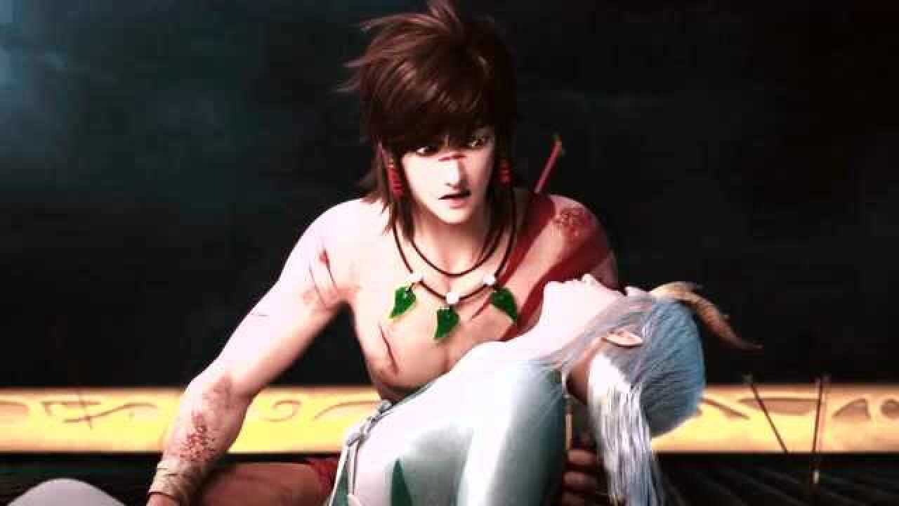 西行纪小白发现小羽受伤了很难过连背后的中的箭也顾不上了