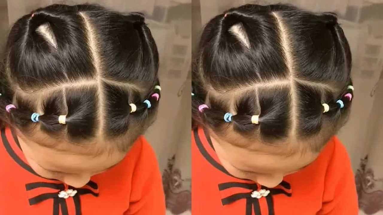 儿童有刘海怎么扎头发图片