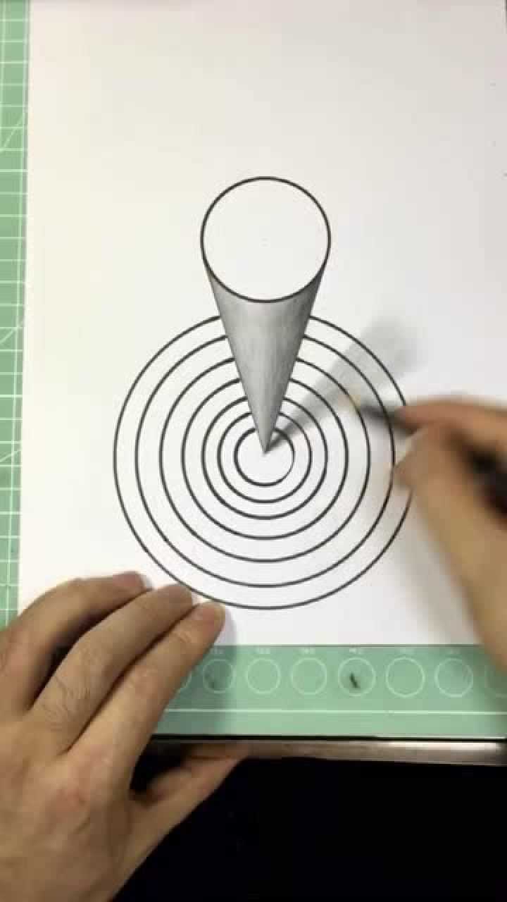 超级简单的3d立体简笔画手残党都能学会结尾高能