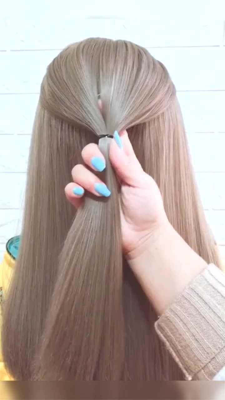 超火的爱心发型教程,长发短发都很适合,看一眼就会爱上它