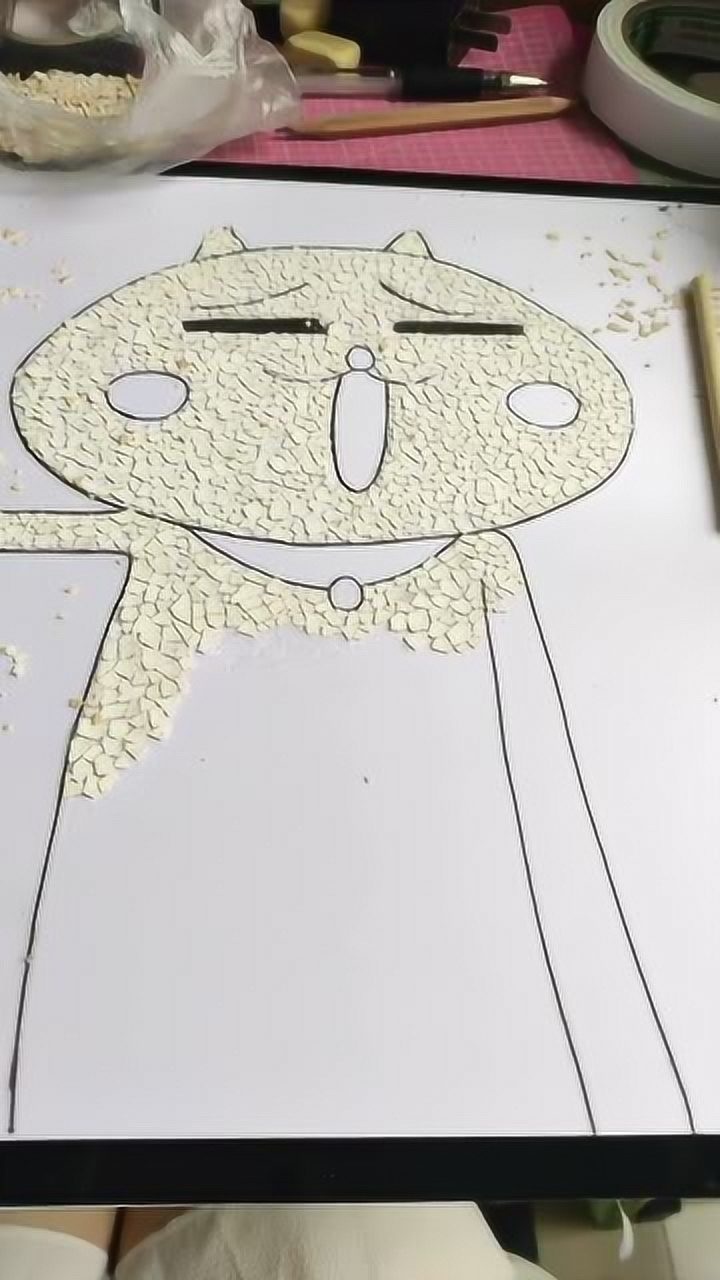 蛋壳贴画,蛋壳也能变成艺术品,不信来看看!