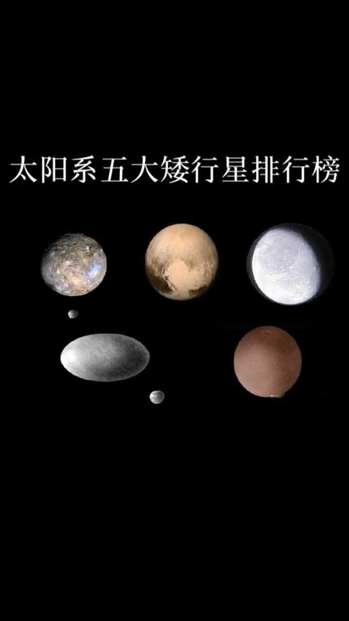 太阳系五大矮行星第一名竟是被降级的第九大行星