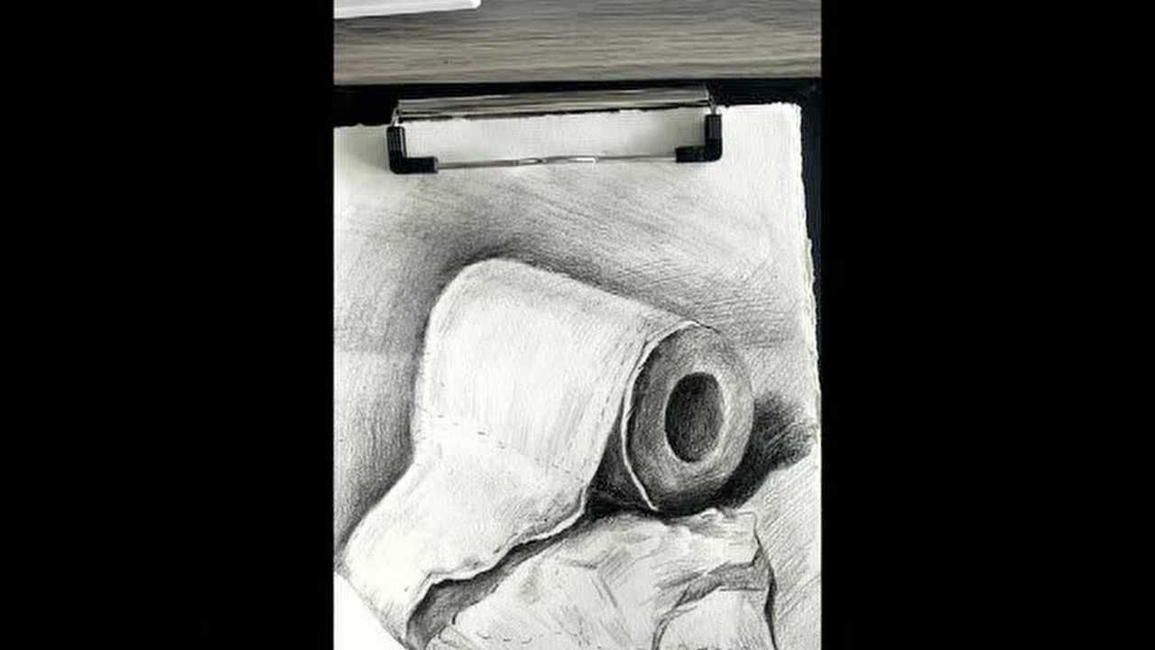素描静物--卫生卷纸