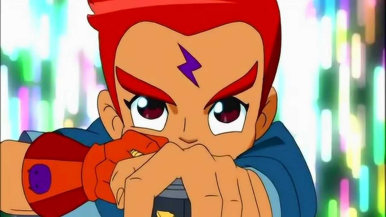 劲爆战士阿豹看到对手精妙的陀螺后感觉压力很大胜算降低了