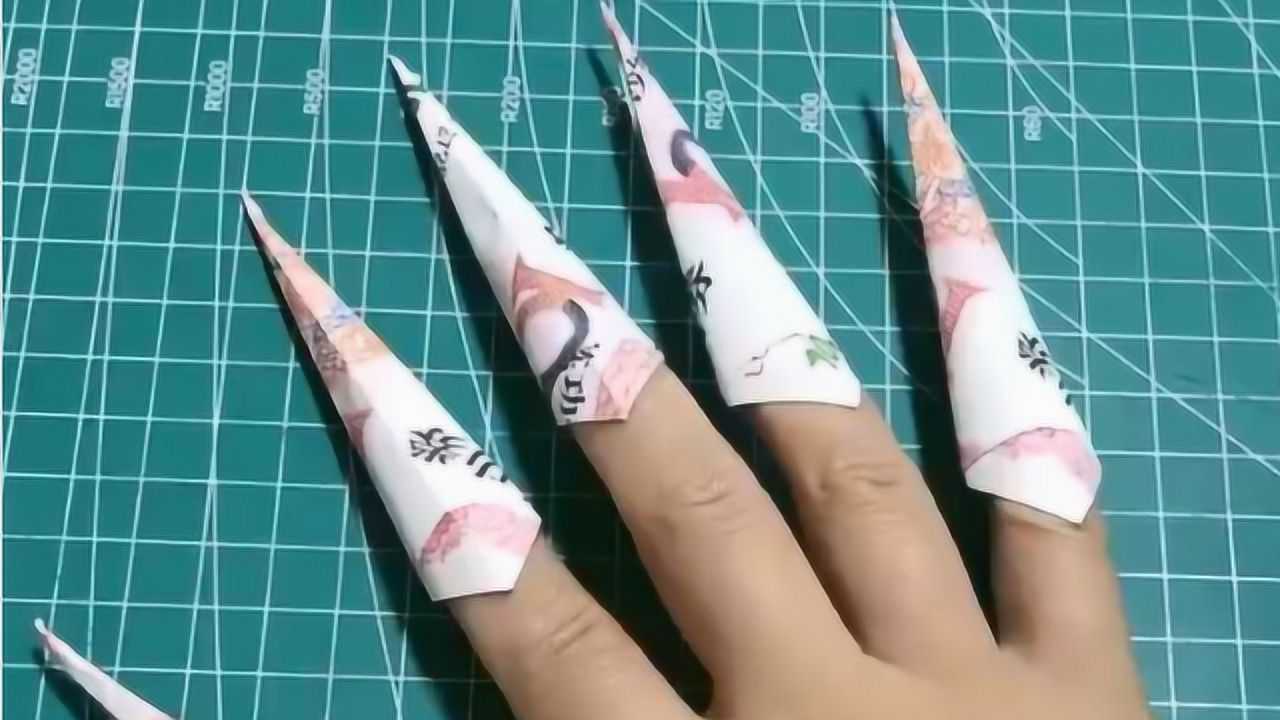 幼儿园手工折纸小时候的回忆指甲套分分钟快速完成