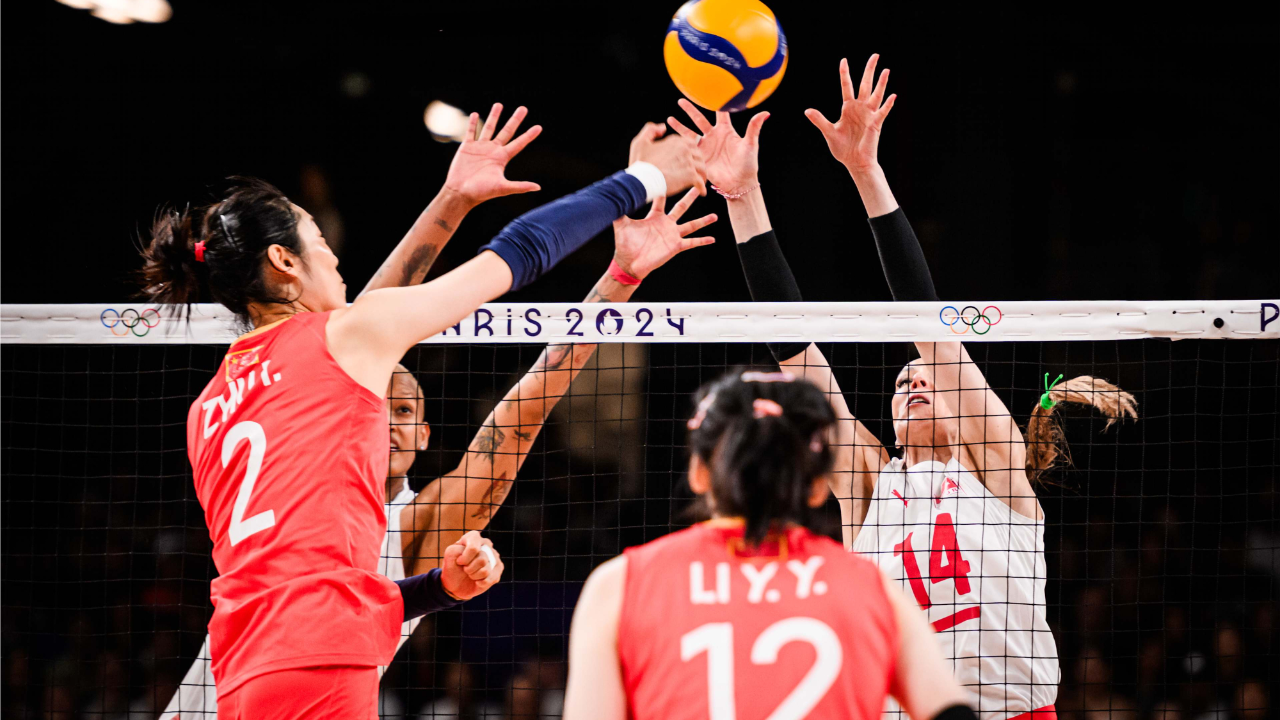朱婷2024巴黎奥运会女排比赛扣球和拦网得分集锦