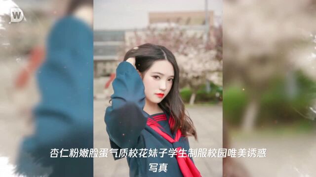 杏仁粉嫩脸蛋气质校花妹子学生制服校园唯美诱惑写真