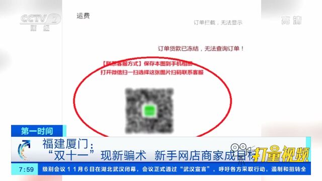 福建厦门:“双十一”现新骗术,新手网店商家成目标