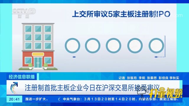 注册制首批主板企业在沪深交易所接受审议