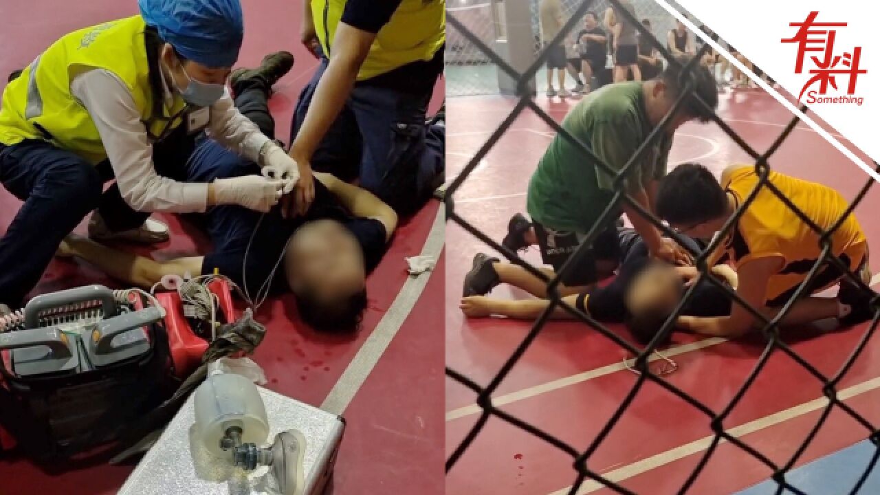 揪心!男子打球晕倒呼吸心跳暂停 市民接力做心肺复苏抢救