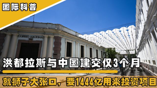 洪都拉斯与中国建交仅3个月,就狮子大张口,要一千亿来投资项目