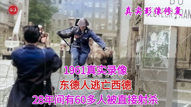 1961年真实录像,东德人逃亡西德被枪击,28年间有60人被直接射杀