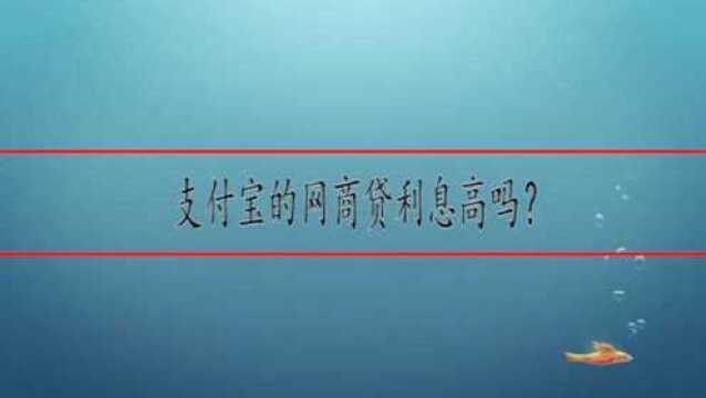 支付宝的网商贷利息高吗?