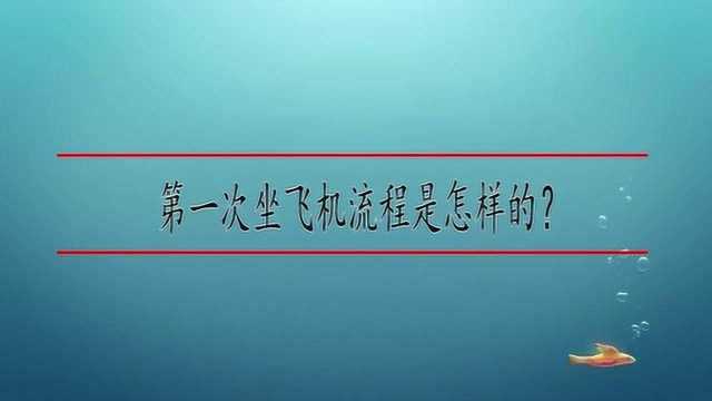 第一次坐飞机流程是怎样的?