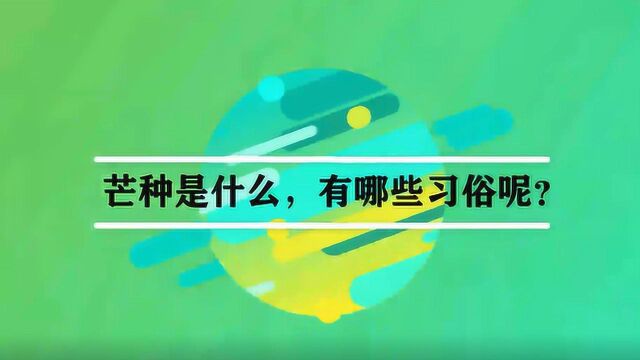 芒种是什么,有哪些习俗呢?