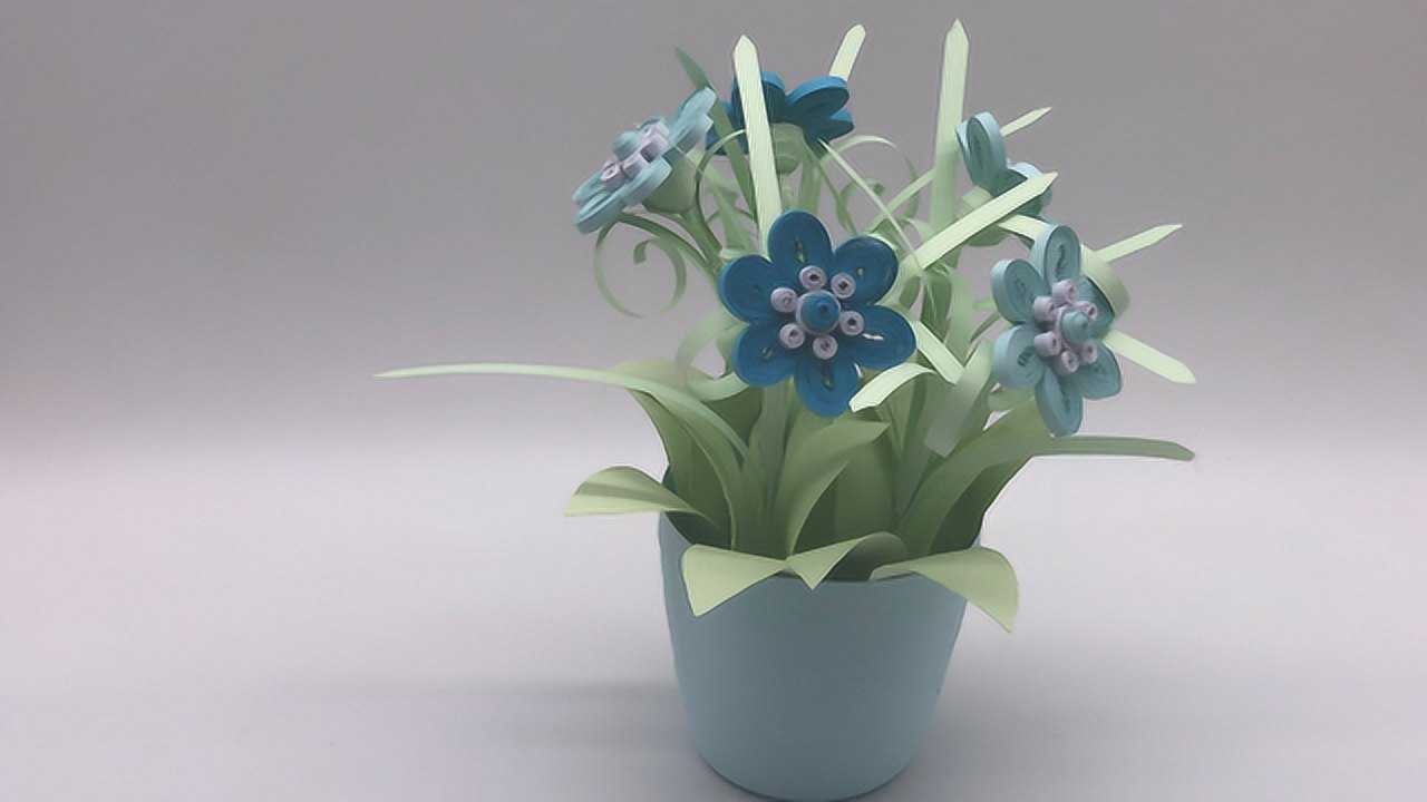 教你手工制作创意立体衍纸花盆,来感觉一下纸艺的魅力吧!