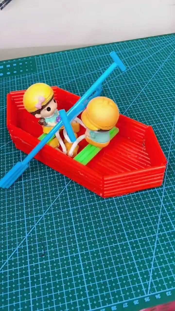 吸管做的小船,你们学会了吗?