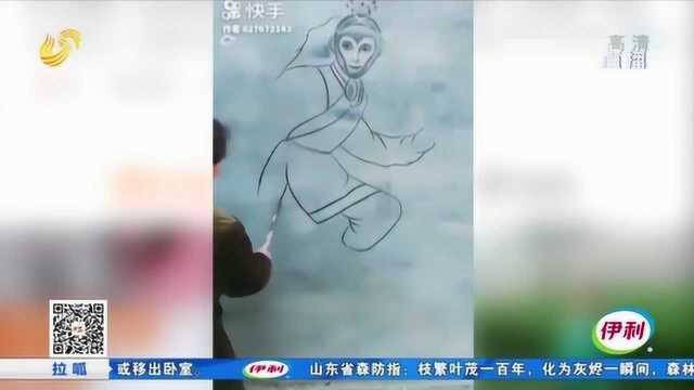 高手在民间!农村大姐自学成才 用煤炭、烧火棍作画 收获百万粉丝