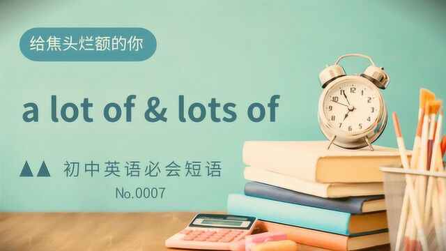 初中英语常考短语精讲0007 a lot of&lots of