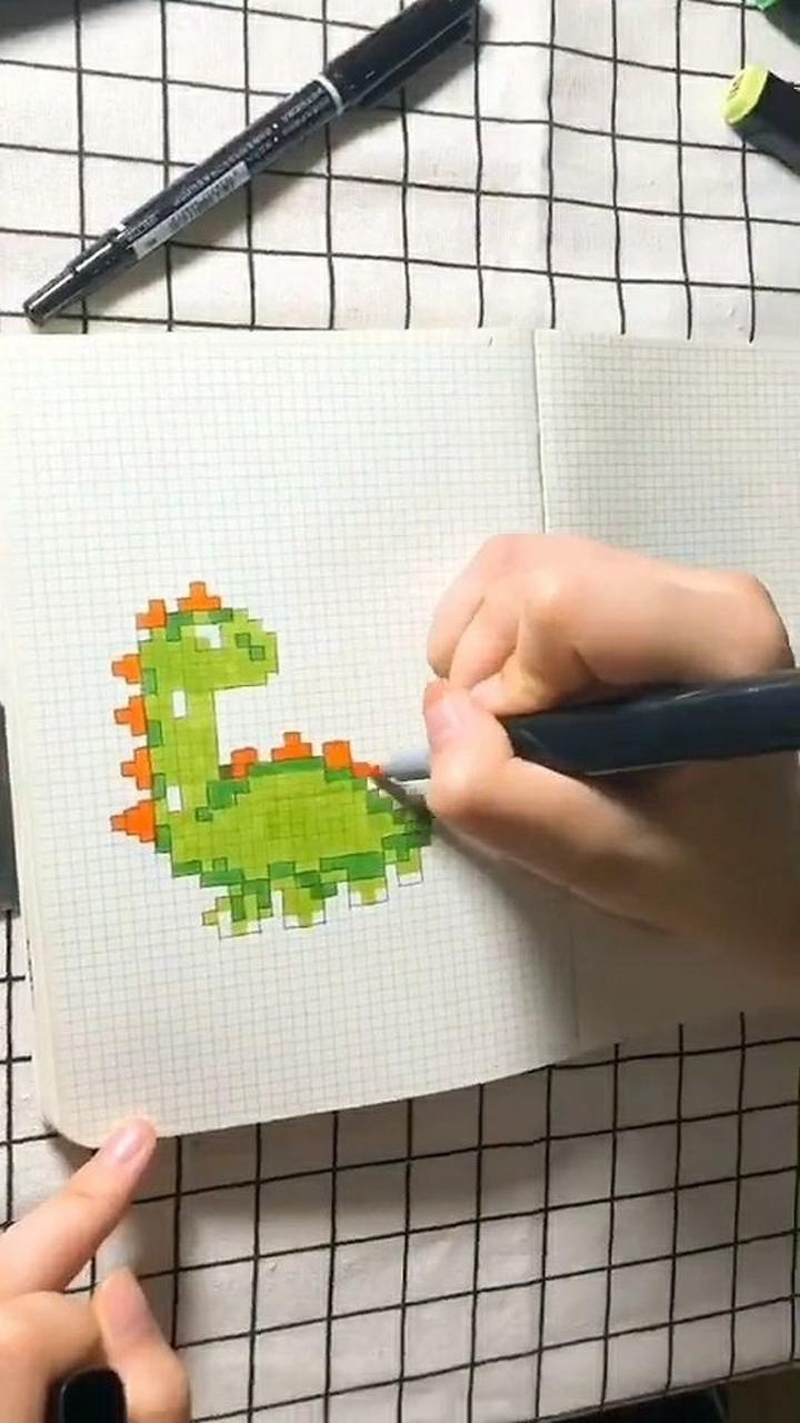 小恐龙方格画来啦