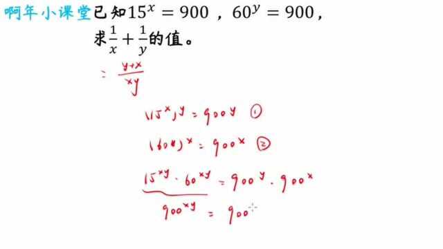 清华附中招生题,求1x+1y的值,怎么做?