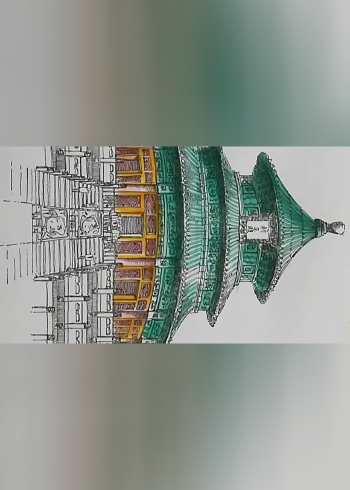 大鹏钢笔画《北京天坛表现技法》