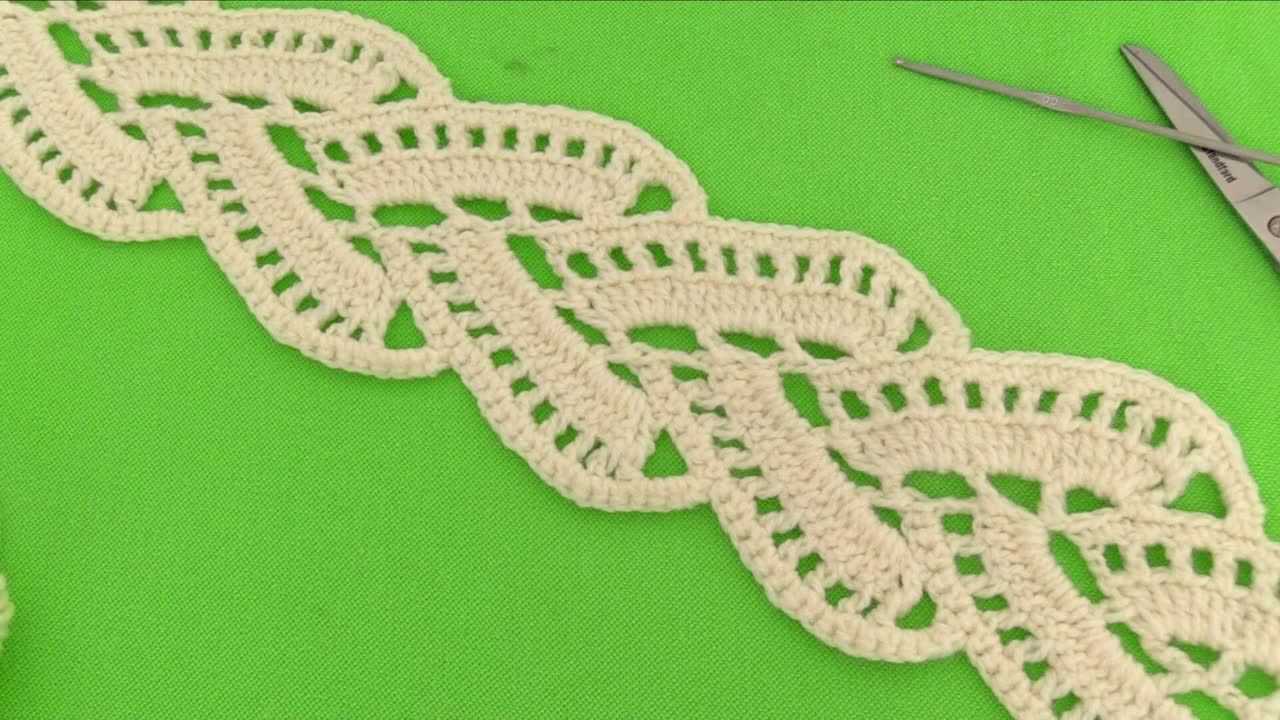 钩针编织美丽的带子,颜色可以更换成自己喜欢的