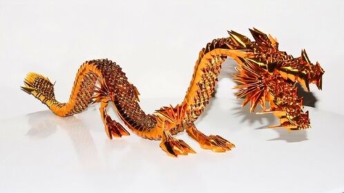 教你三角插超帅气的黄金中国龙第一部分头部教程